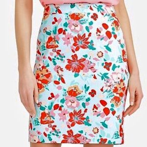 J.Crew Floral Pencil Skirt
